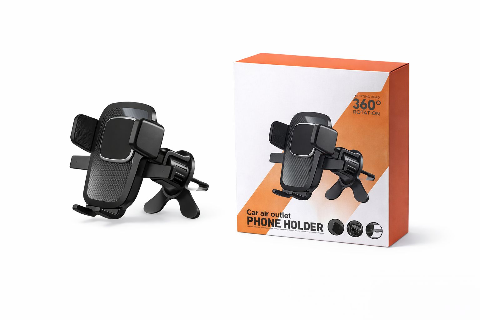 Support de téléphone pour voiture avec rotation 360°